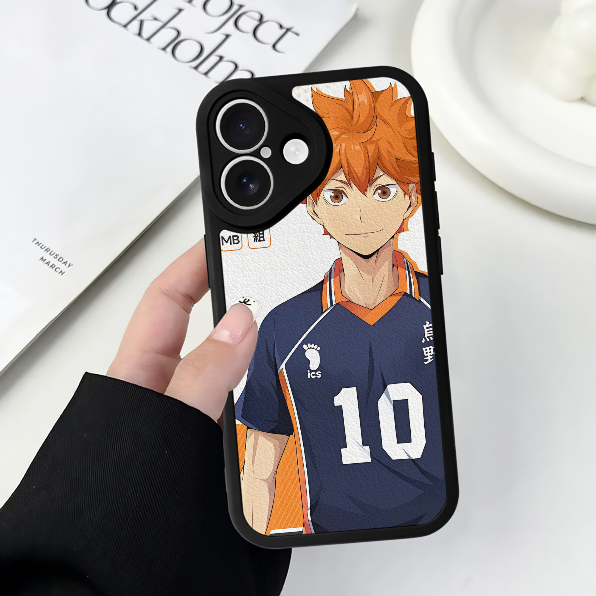 （画像用） ハイキュー!! Haikyu!! 【iPhone 16シリーズ対応】シリコンスマホケース（レザー調） 材質：シリコン